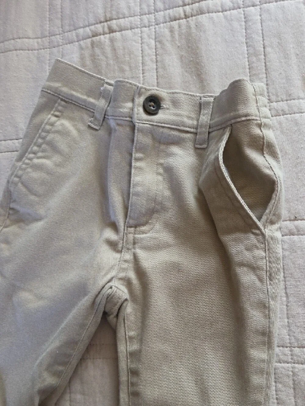Janie and Jack Boys Tan Jogger Pants